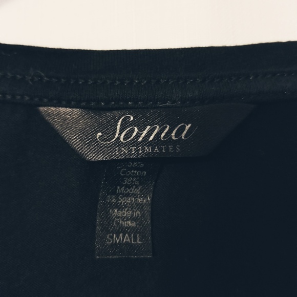 Soma Blue Button Down Sleep Shirt PJ's - Picture 7 of 8